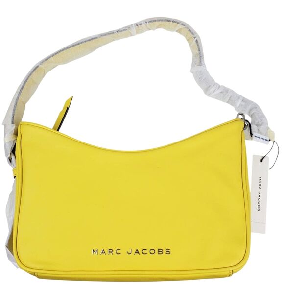 Marc Jacobs Calfskin Tempo Baguette Shoulder Bag Purse Meadowlark Yellow NEW - Picture 2 of 11